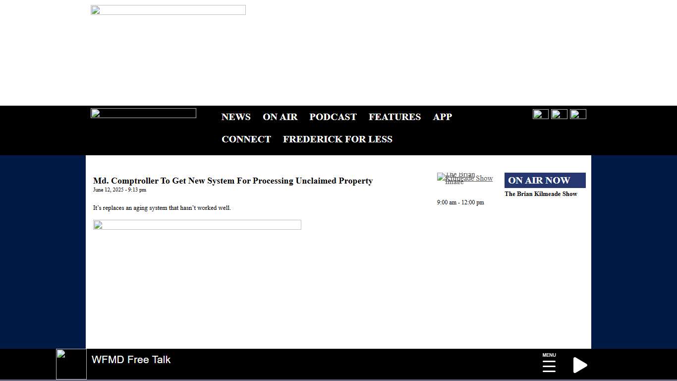 Md. Comptroller To Get New System For Processing Unclaimed Property | WFMD-AM